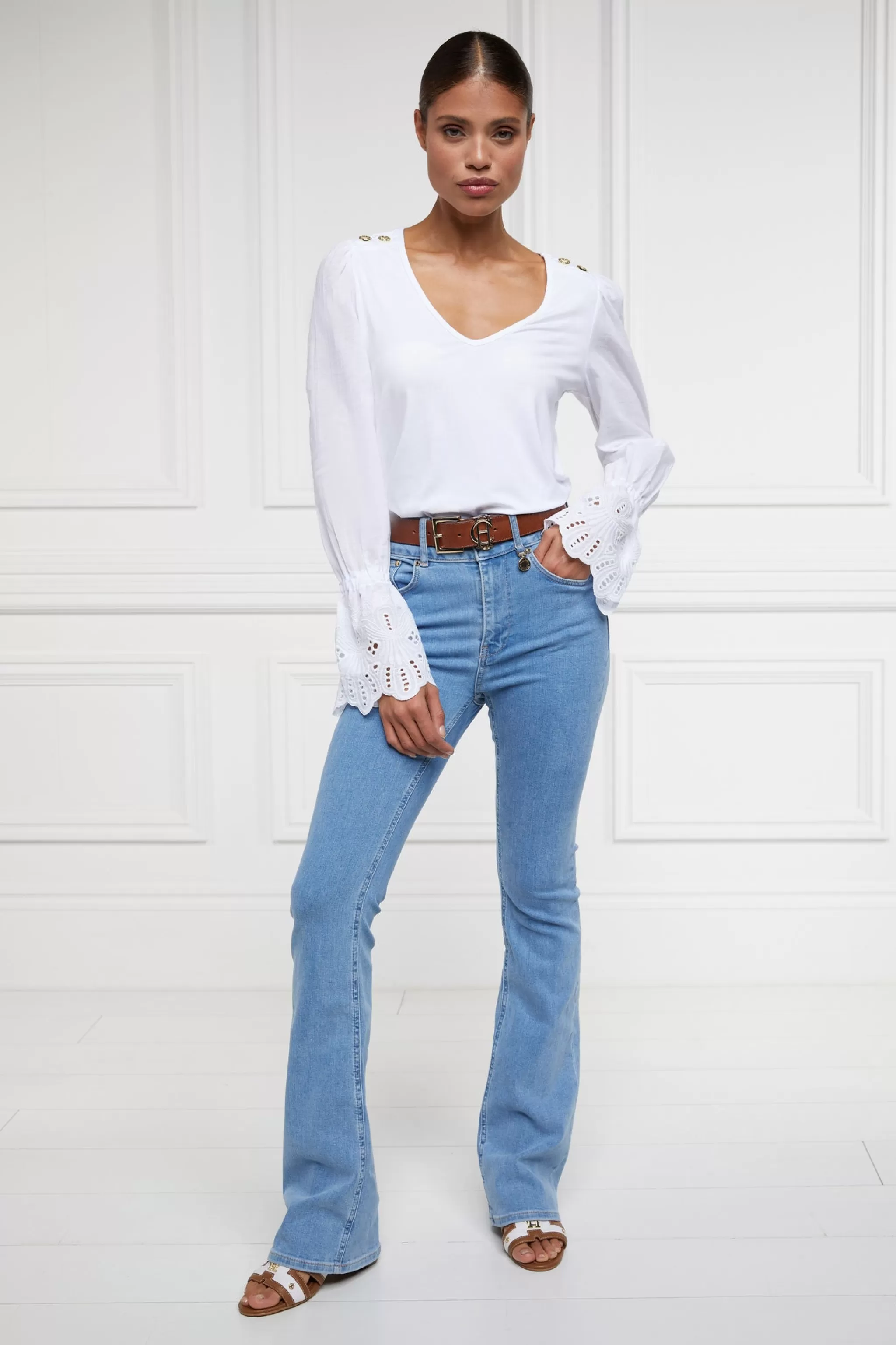 Camilla V-Neck Blouse>Holland Cooper Best Sale