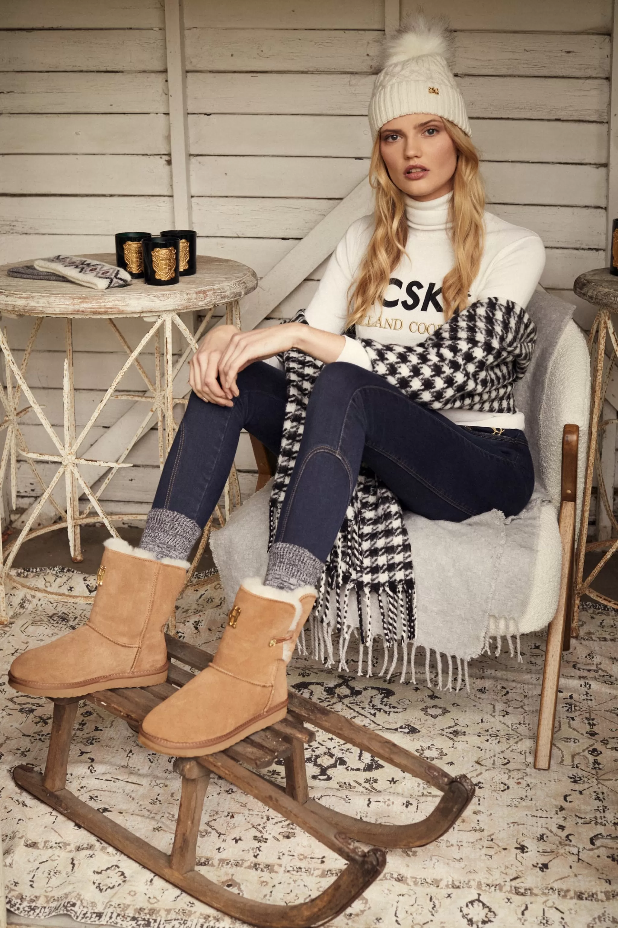 HC Shearling Boot>Holland Cooper Store