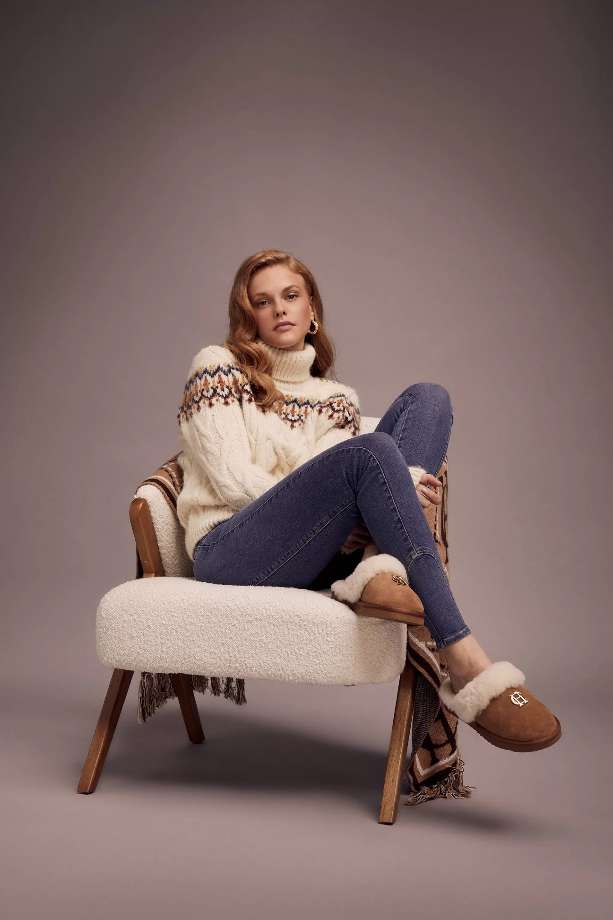 HC Shearling Slipper>Holland Cooper Hot