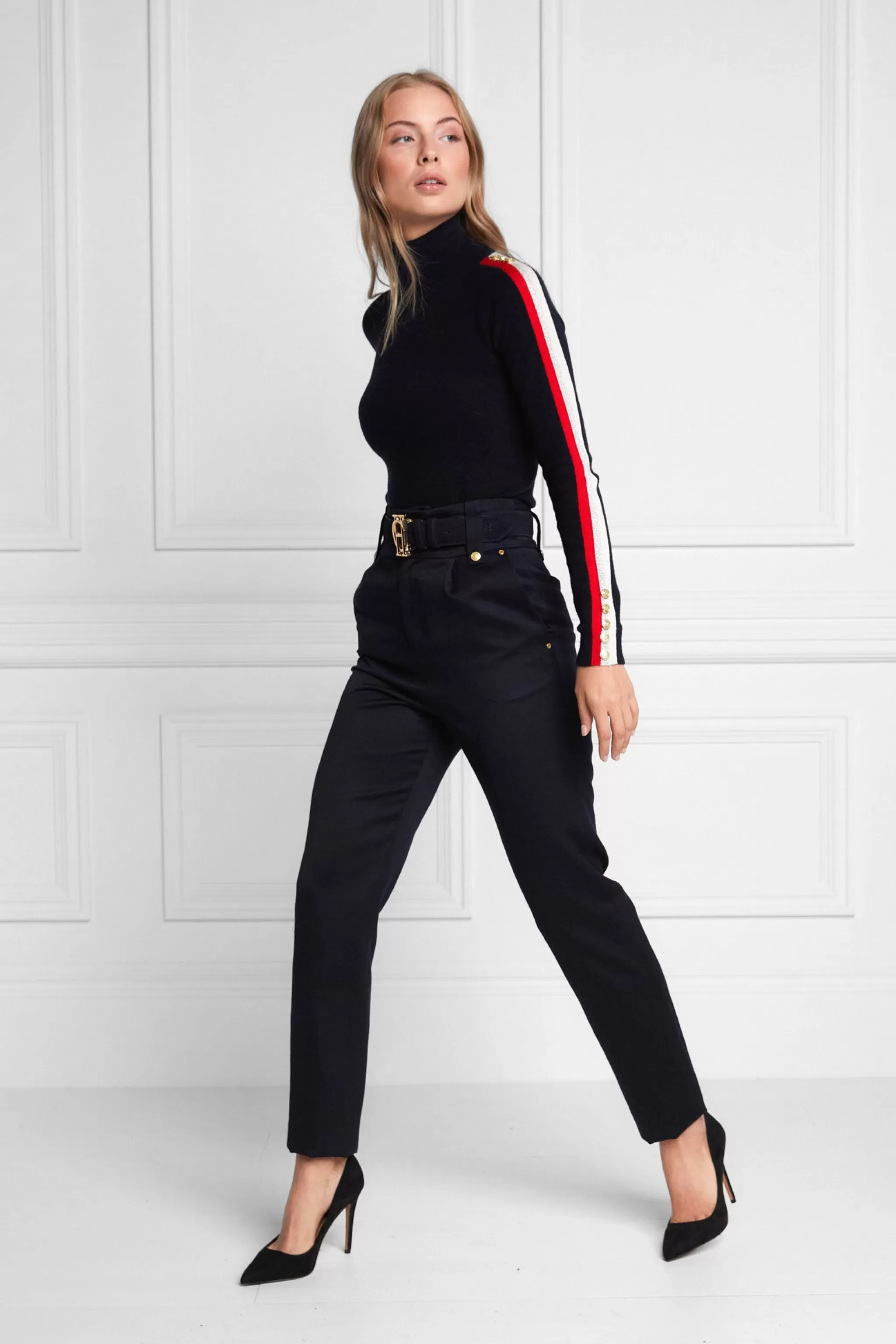 High Waisted Peg Trouser>Holland Cooper Store