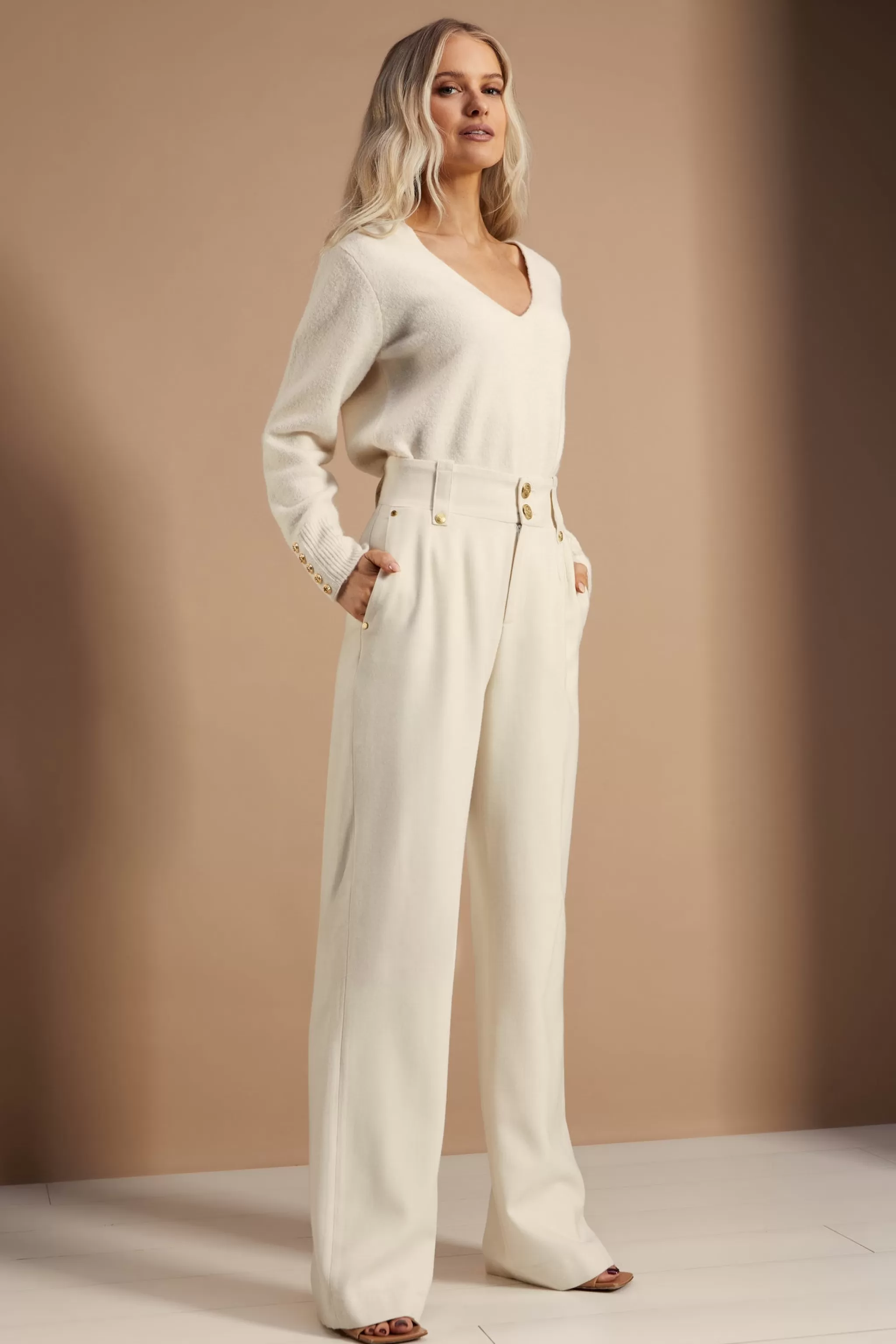 High Waisted Straight Trouser>Holland Cooper New