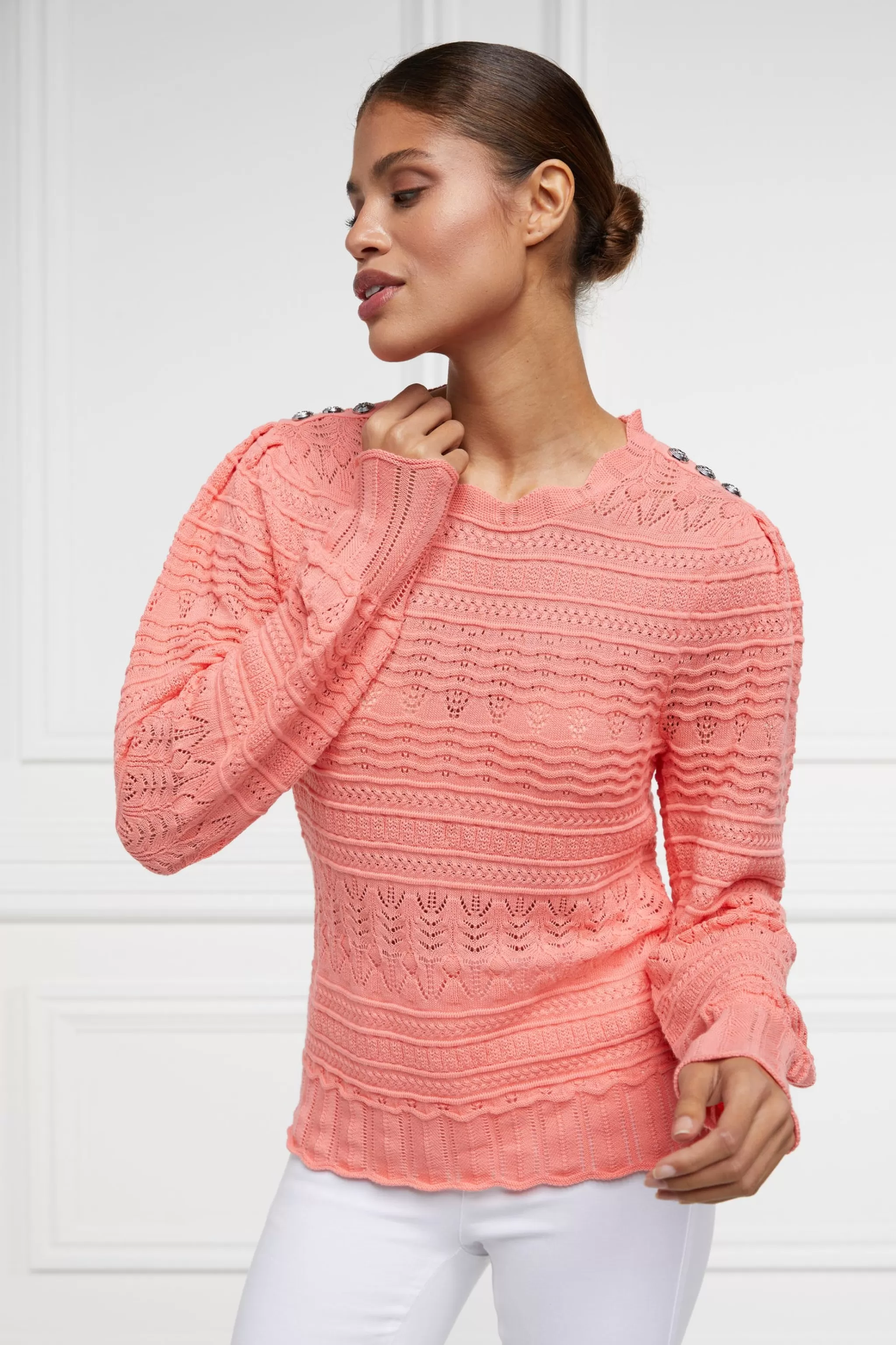 Kelsie Pointelle Knit>Holland Cooper Discount