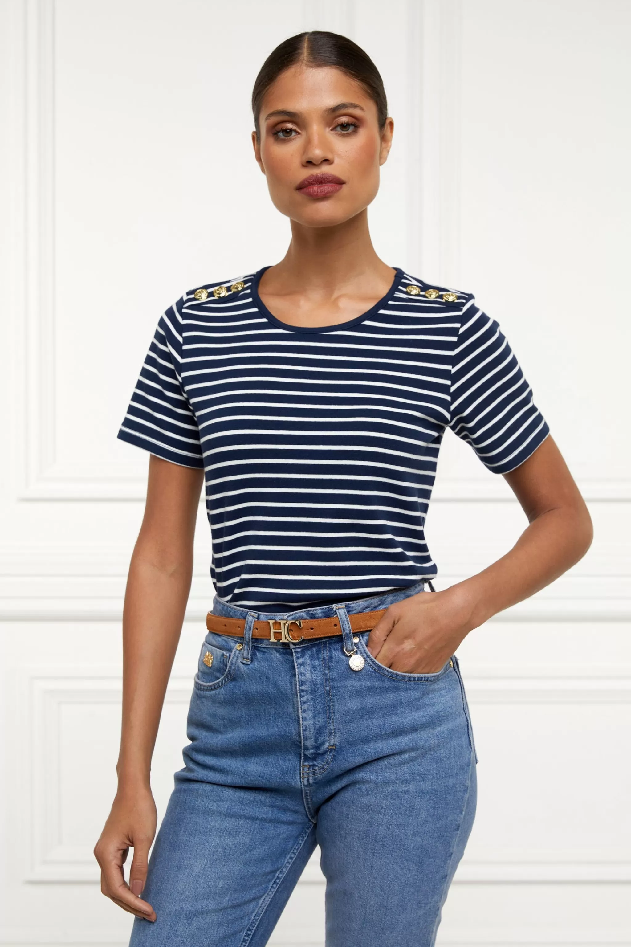 Padstow Crew Neck Tee>Holland Cooper Online