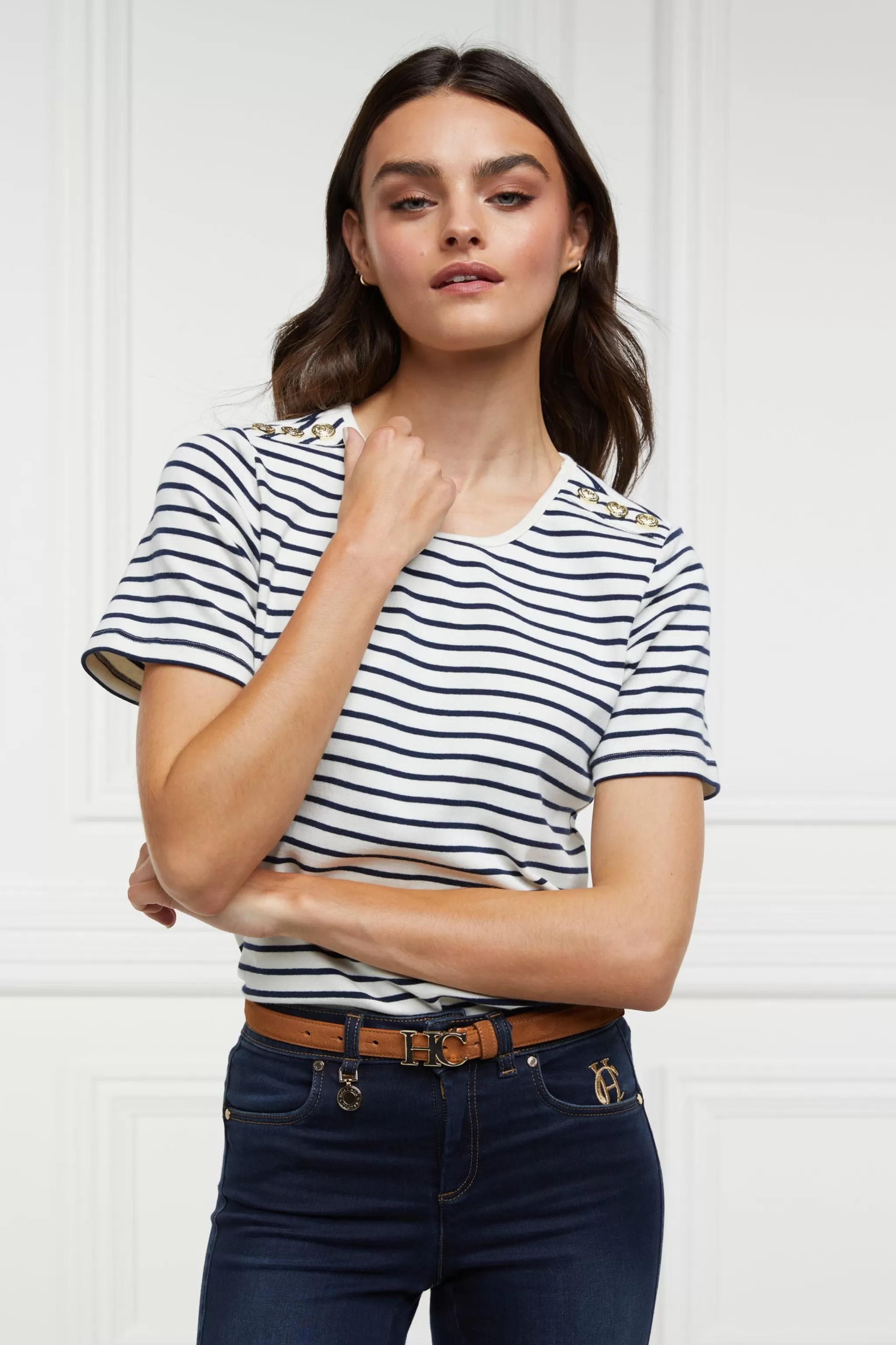 Padstow Crew Neck Tee>Holland Cooper Online