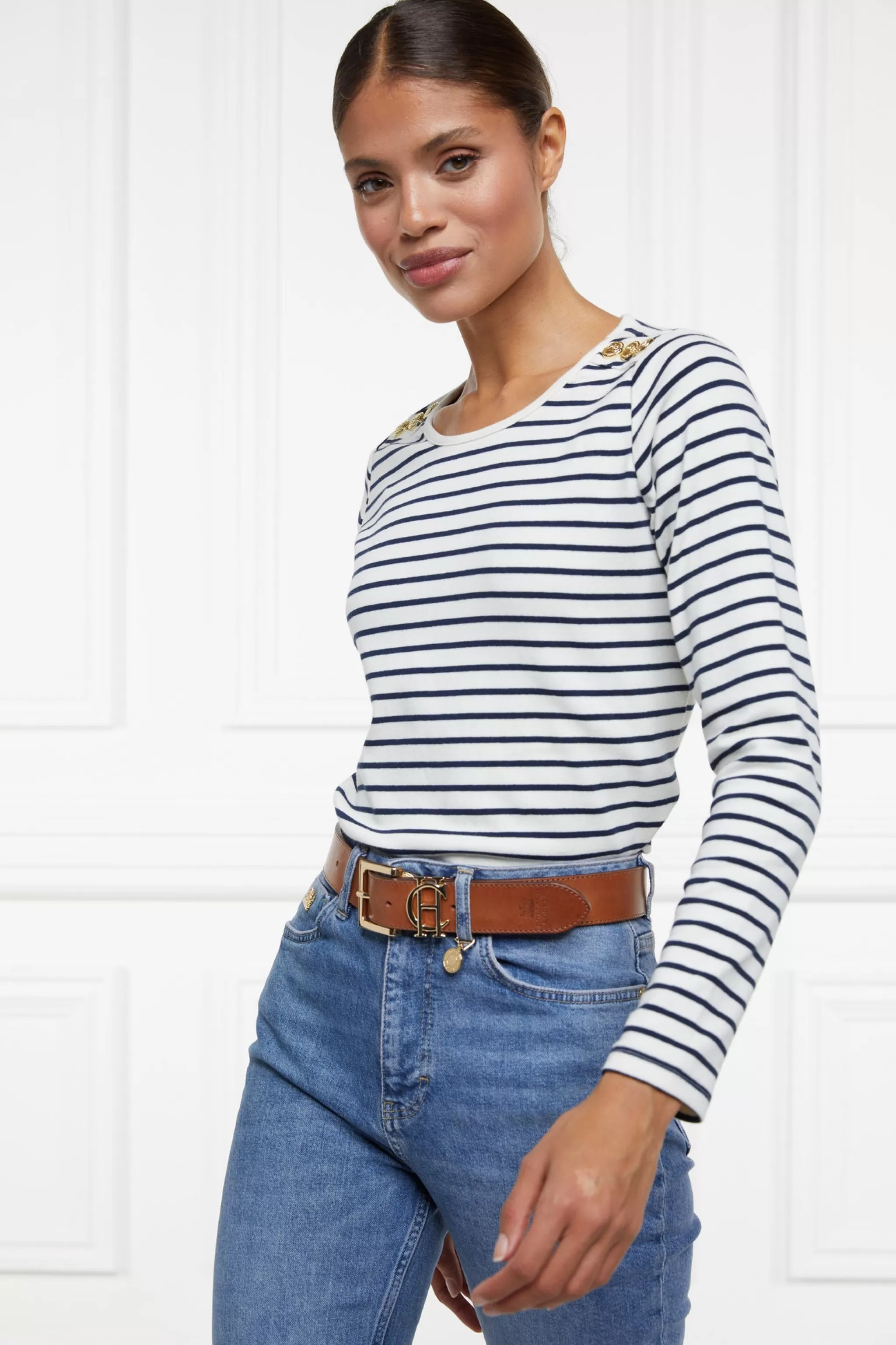 Padstow Long Sleeve Crew Neck Tee>Holland Cooper Cheap