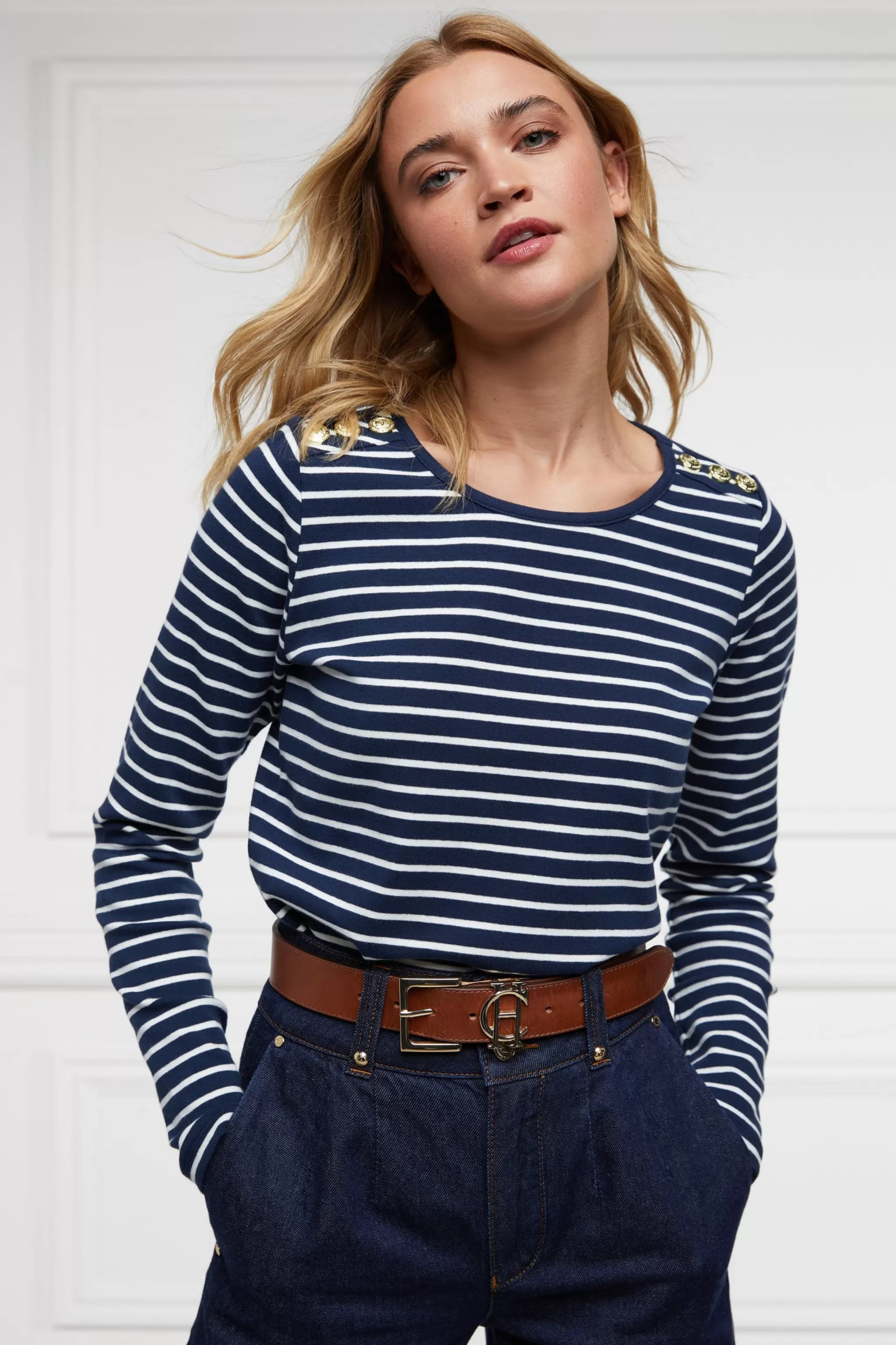 Padstow Long Sleeve Crew Neck Tee>Holland Cooper Best