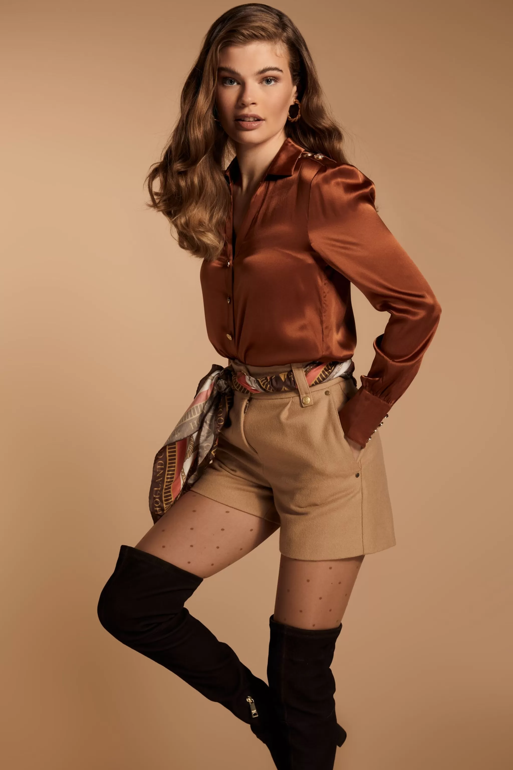 Silk V-Neck Blouse>Holland Cooper Store
